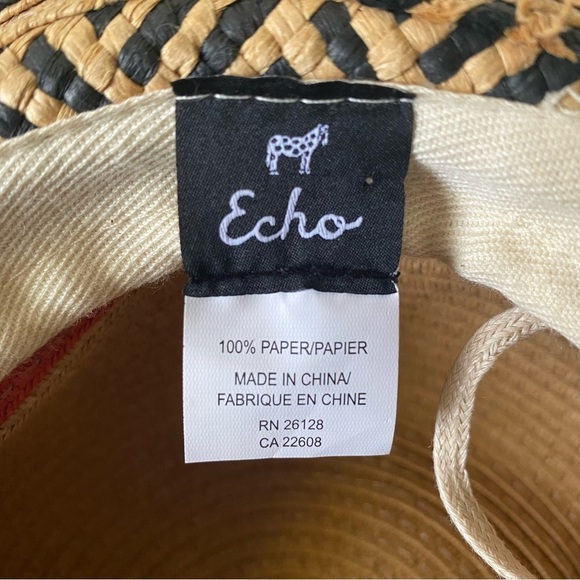 Echo | Women\'s Boho Beachy Adjustable Floppy Sunhat 100% Paper Beach Vacation main image 4